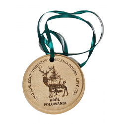 Medal drewniany 120 mm  z grawerem laserowym